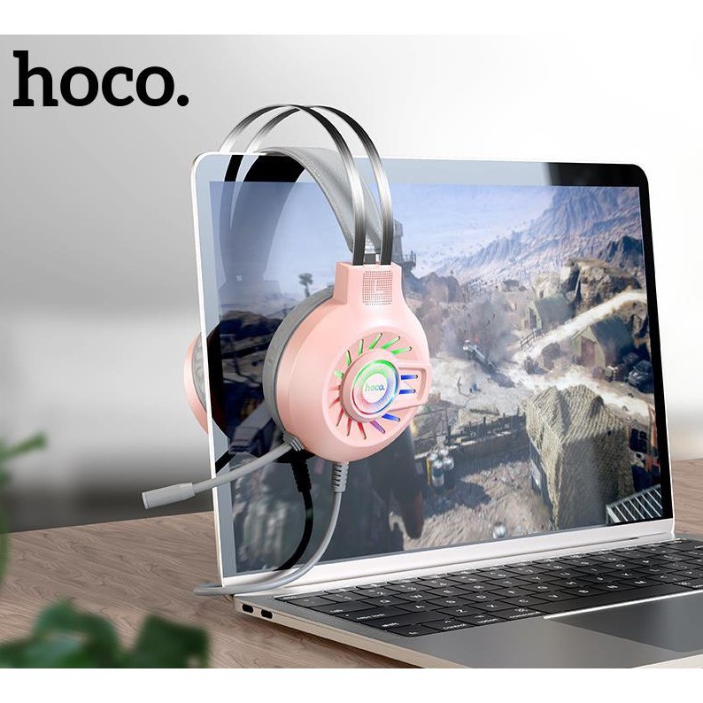 Tai nghe chụp Gaming Hoco ESD04 có mic đàm thoại Có Đèn LED Sêu Đẹp , Âm Thanh Siêu trong , nghe rõ từng chi tiết nhỏ