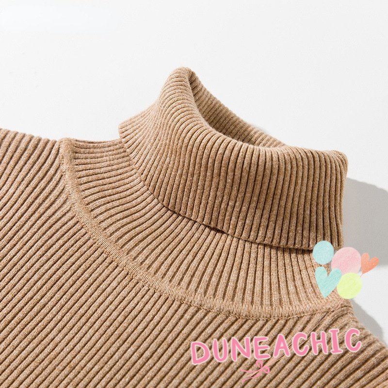 DUNEA Áo sweater dệt kim cổ lọ thời trang dành cho nữ với 23 màu sắc lựa chọn