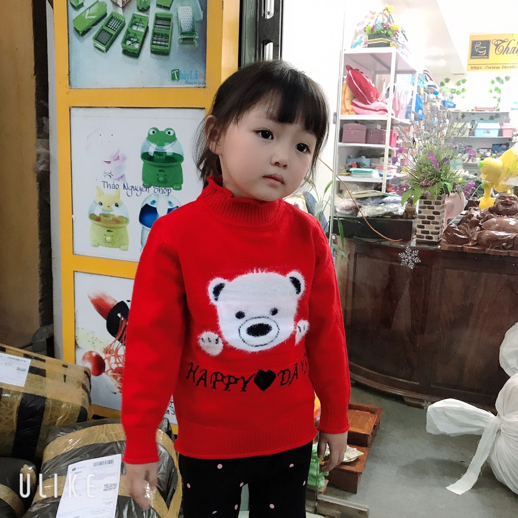 GIÁ XƯỞNG| Áo len hình thú cho bé trai bé gái cổ tròn phong cách Hàn Quốc