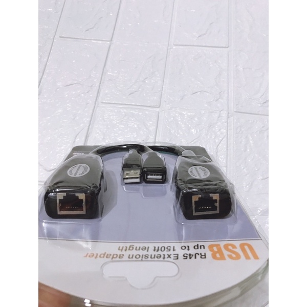 Bộ dây nối dài usb băng dây mạng lan RJ 45 kéo dài 45m chất lượng tốt