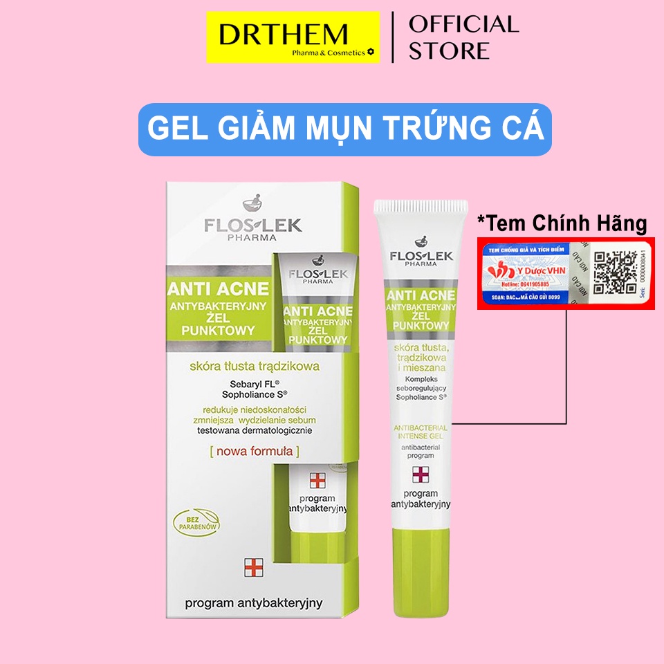 Floslek Anti Acne Spot Gel For Imperfections 20ml - Gel Giảm Mụn Ngừa Khuẩn Trứng Cá