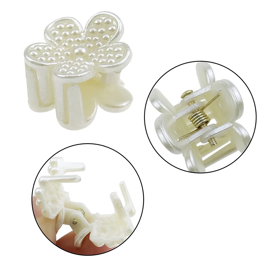 Kẹp Tóc Hình Hoa Cúc Đính Ngọc Trai Nhân Tạo Phong Cách Pháp Cổ Điển Thời Trang Xinh Xắn Cho Nữ