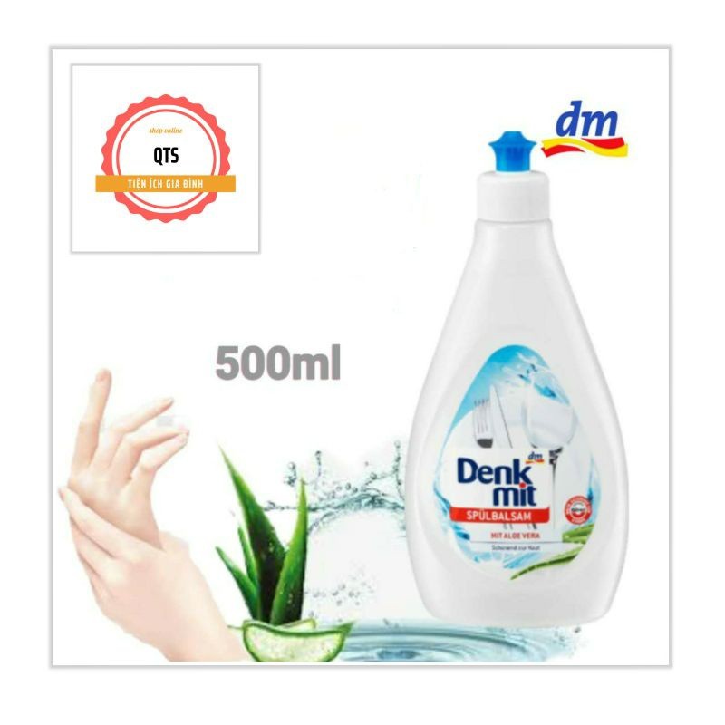 Nước rửa chén bát DENKMIT 500ml hàng Đức an toàn cho da tay