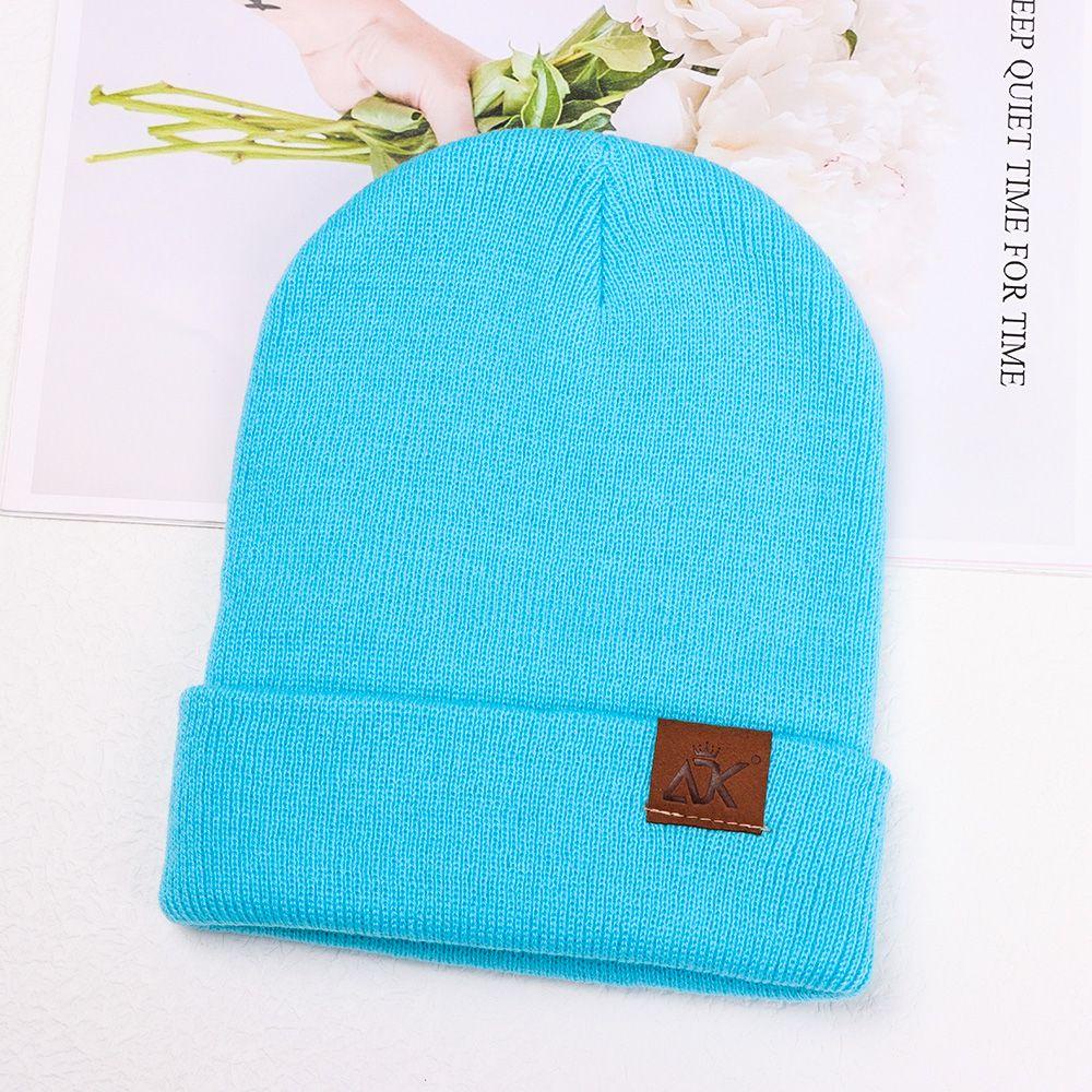 Mũ Beanie Dệt Kim Màu Trơn Dễ Thương Chất Lượng Cao Cho Nam Và Nữ