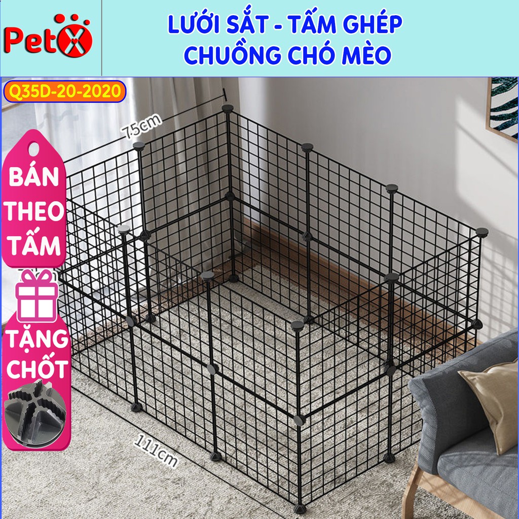 Chuồng chó, chuồng mèo (Bán Theo Tấm) bằng tấm nhựa ghép, tấm lưới sắt, thép 35x35, mỗi tấm tặng kèm 2 chốt