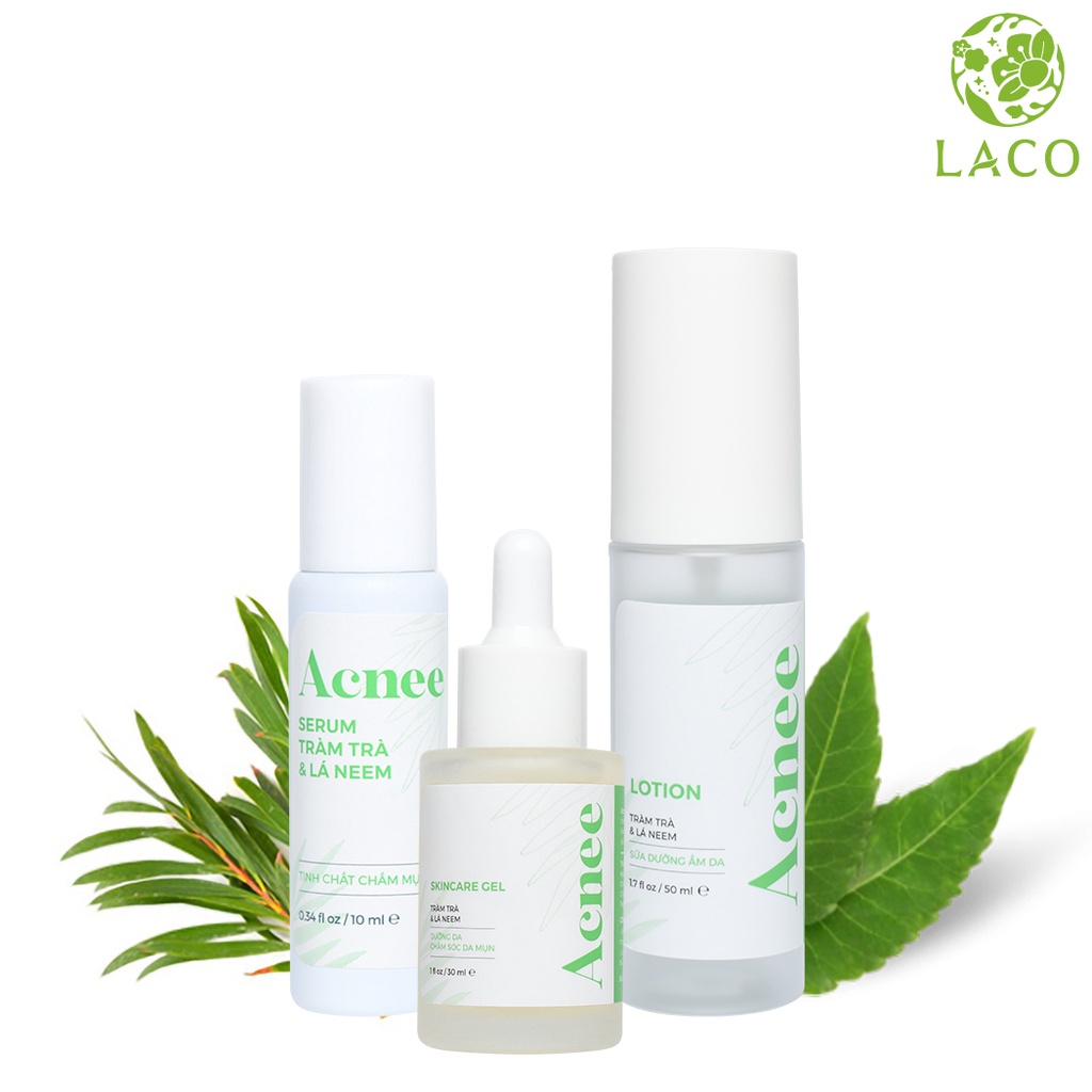 Bộ sản phẩm chăm sóc da mụn ACNEE LACO giúp mờ thâm dưỡng ẩm giảm mụn hiệu quả