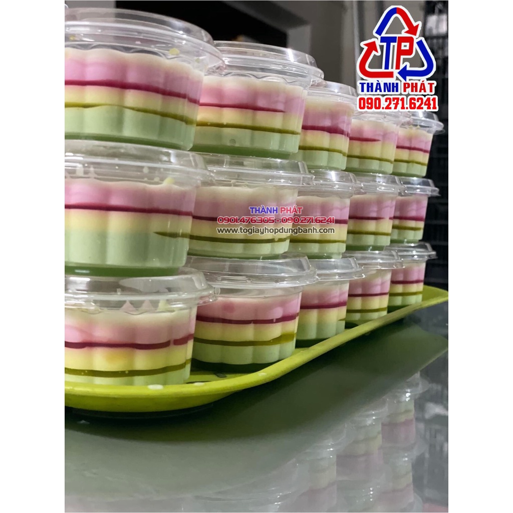 100 Ly hoa mai lớn đựng rau câu nhiều màu 110ml