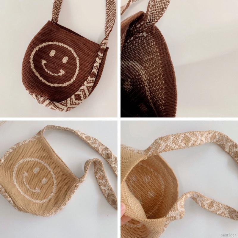 Túi đeo chéo hình mặt cười dễ thương cho bé