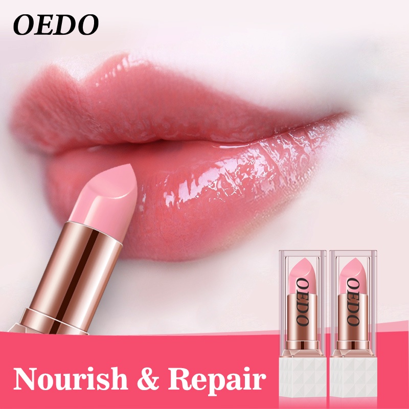 Bộ 2 OEDO Rose Peptide Nourishing Colorful Lip Balm Antifreeze Anti Chapped Repair Moist