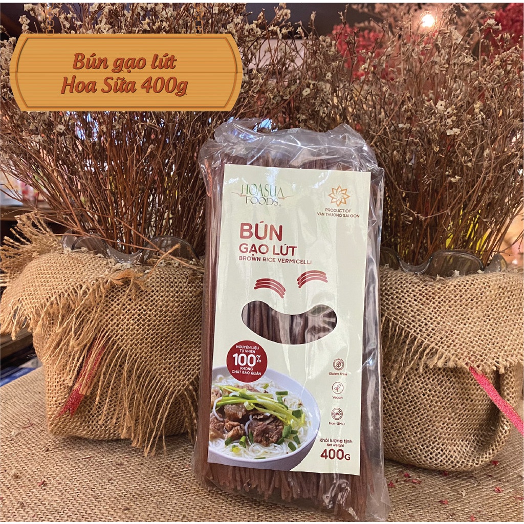 Bún gạo trắng/ gạo lứt/ rau chùm ngây Hoa Sữa 400g