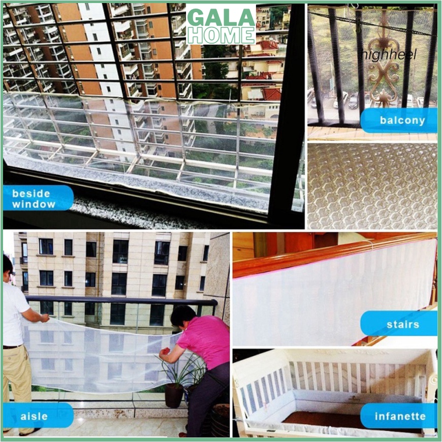 Lưới chắn cầu thang bằng lưới tiện dụng giúp che chắn cầu thang phù hợp cho những gia đình có con nhỏ GALA HOME
