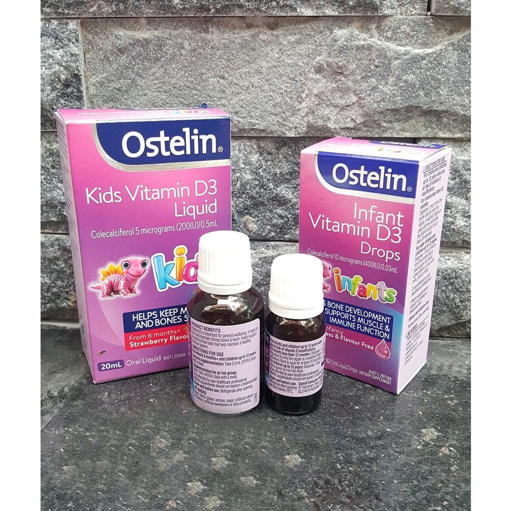 Vtamin D Ostelin bổ sung Vitamin D3 cho trẻ