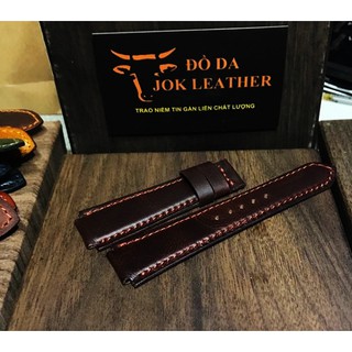 dây đồng hồ da bò casio 1200 màu nâu đỏ