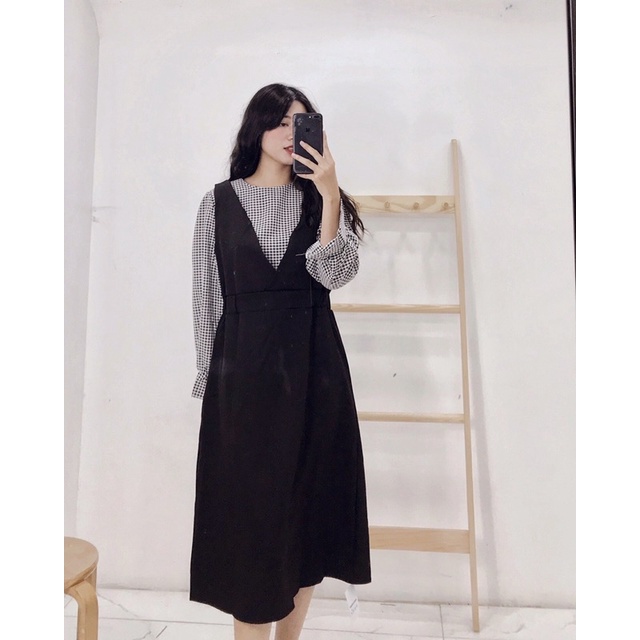 set yếm và áo caro