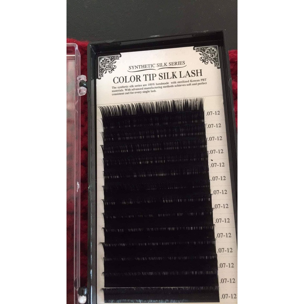 Mi khay Color Tip Silk cong Cc, độ dày 0.07 chất mi mềm dễ bắt keo, dùng để nối volume, classic  - Ann933233 | BigBuy360 - bigbuy360.vn