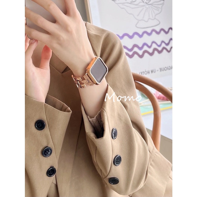 Dây Đeo Inox Cho Đồng Hồ Thông Minh Smart Watch Series 7 6 5 4 3 Band 41mm 45mm 42mm 40mm 44mm