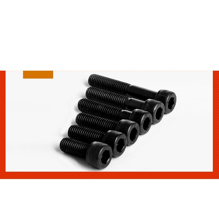 Set 50 cái vít trí đen đầu bằng cấp bền 12.9 M4x4, M4x5, M4x6, M4x8,M4x10