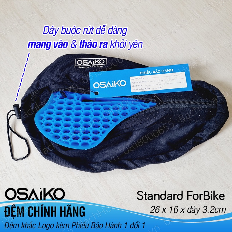 Đệm Lót Yên Xe Đạp Thiết Kế Tổ Ong 3D Siêu Thoáng, Siêu Êm OSAIKO