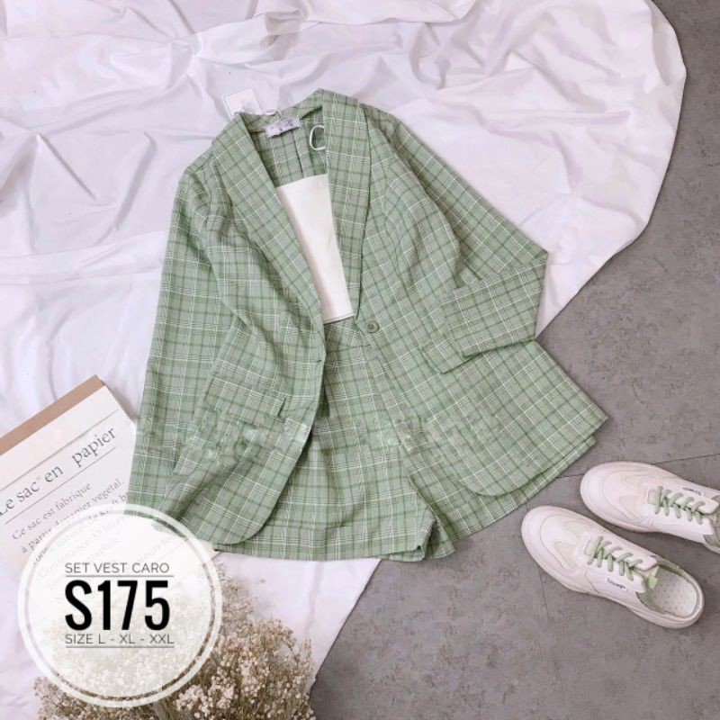 Set vest caro big size set 3 món từ 60kg-90kg