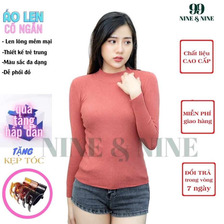 Áo Len Nữ [CAO CẤP LOẠI 1] Dài Tay Cổ 3 Phân Nhiều Màu Mùa Đông Ấm Áp | BigBuy360 - bigbuy360.vn