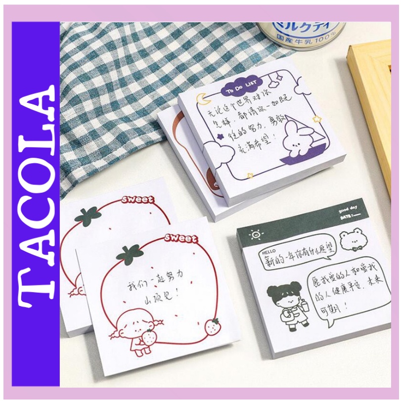 Giấy Ghi Chú Dạng Dán Đơn Giản Cho Học Sinh N02