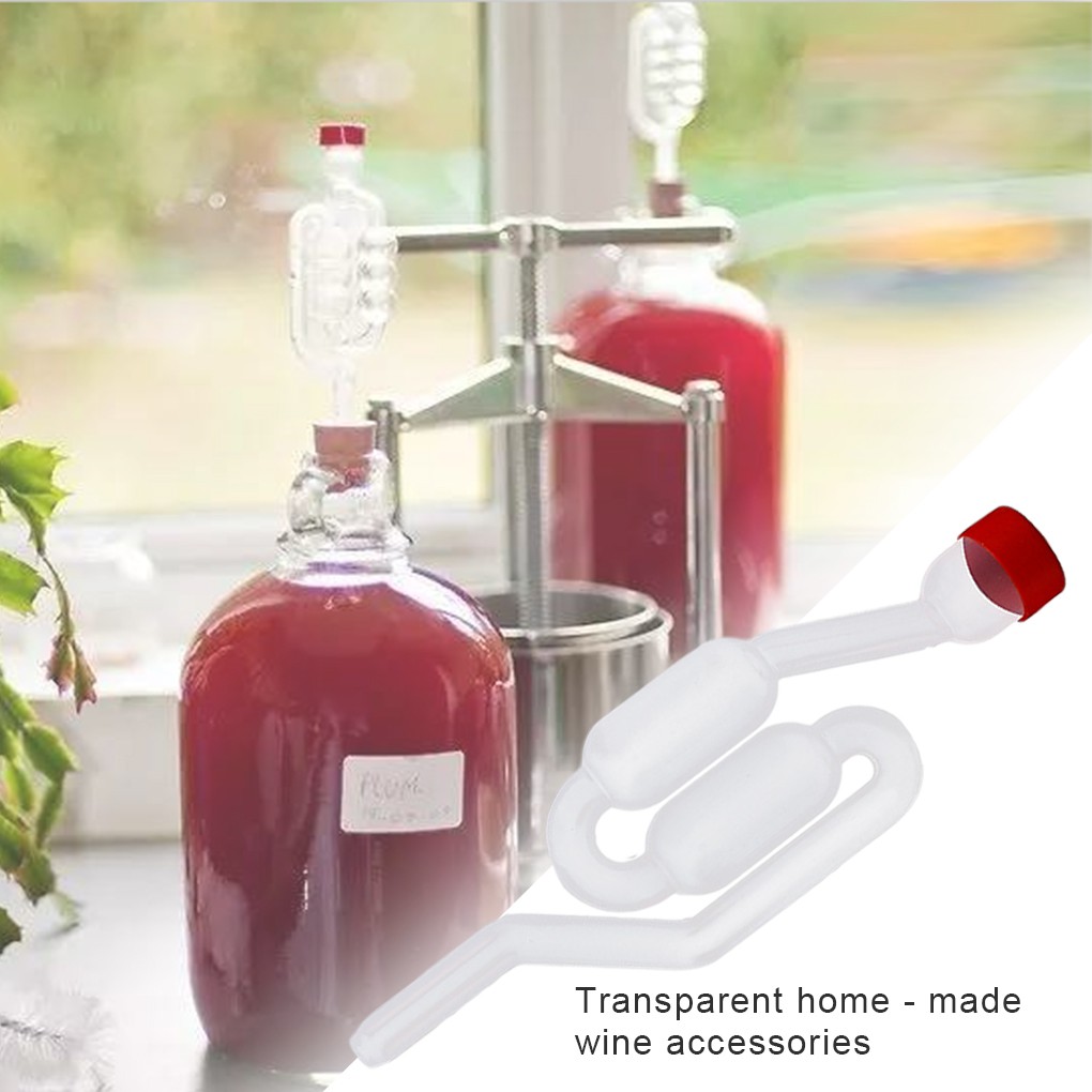 【VOLLTER】 Homebrew Wine Fermentation Airlock Valve Plastic One-Way Exhaust Water Seal Bubble Grommet Beer Brewing Tool