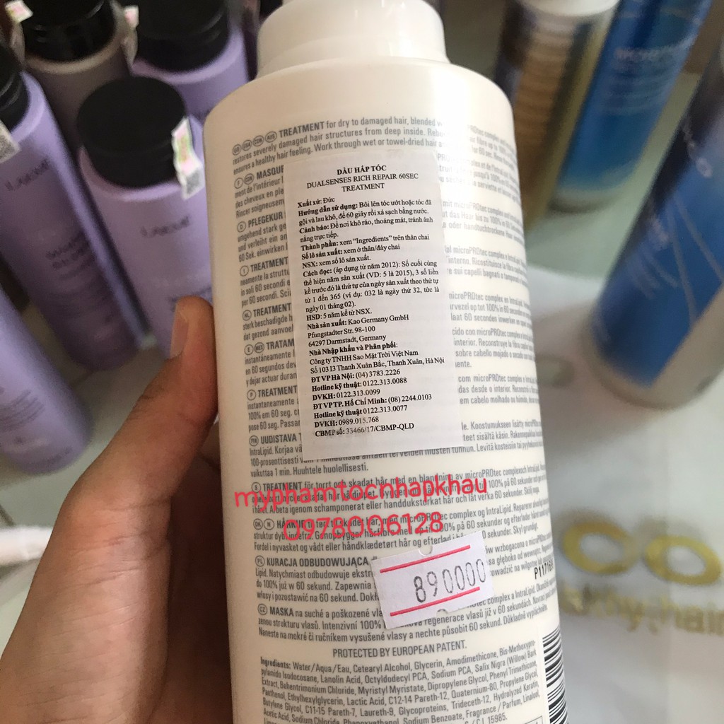 [Goldwell - Đức] Mặt nạ ( hấp dầu ) 60s chữa trị Goldwell Dualsenses Rich Repair 500ml