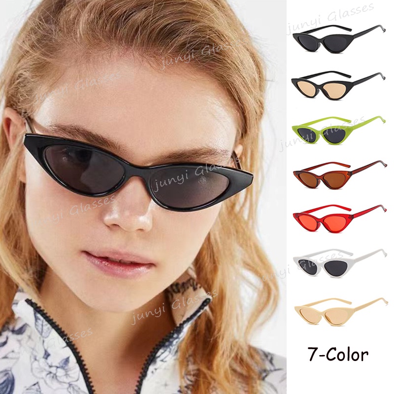 Kính Mát Thời Trang Khung Mắt Mèo Tam Giác Nhỏ Cổ Điển Cho Nữ