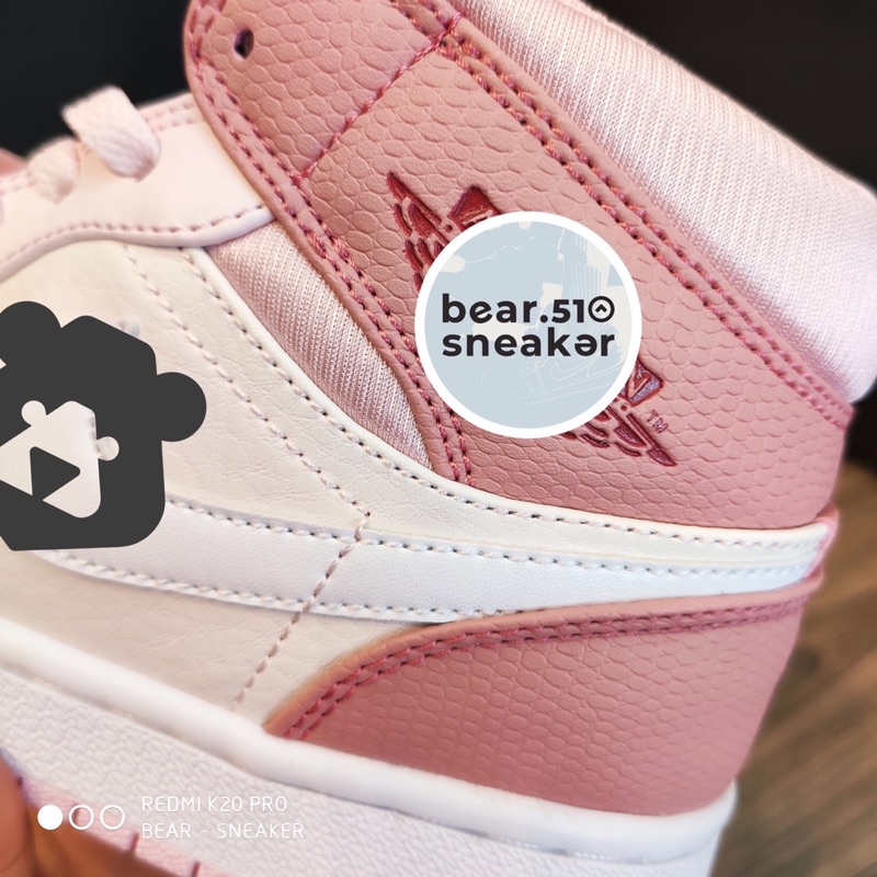 [Bear.sneaker] Giày Thể Thao Jordan 1 hồng cao bản tiêu chuẩn [Full PK- Form chuẩn dày dặn]