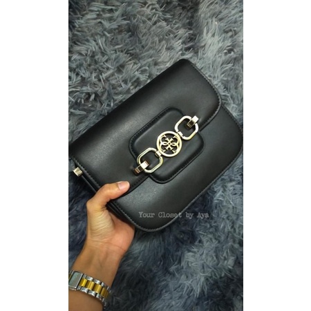 TNS-Túi đeo chéo 2 kiểu Guez Hensely mini convertible crossbody bag-đen classic