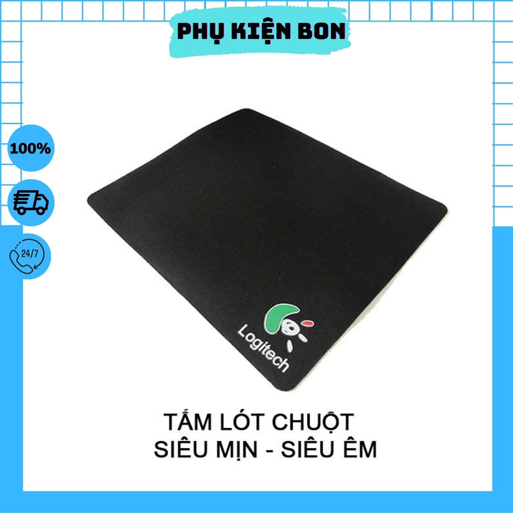 Miếng lót chuột cỡ nhỏ 18x22cm (Microsoft ) - Màu đen