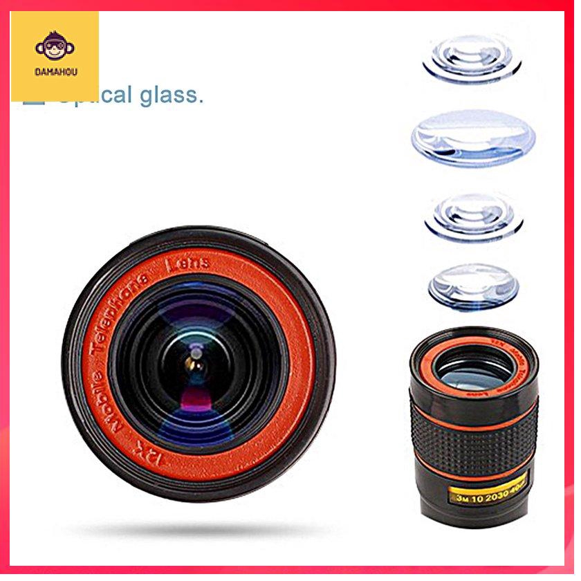 【Trong kho】Camera điện thoại di động Lens 12X Zoom Telephoto Lens Kính viễn vọng ngoài Clip