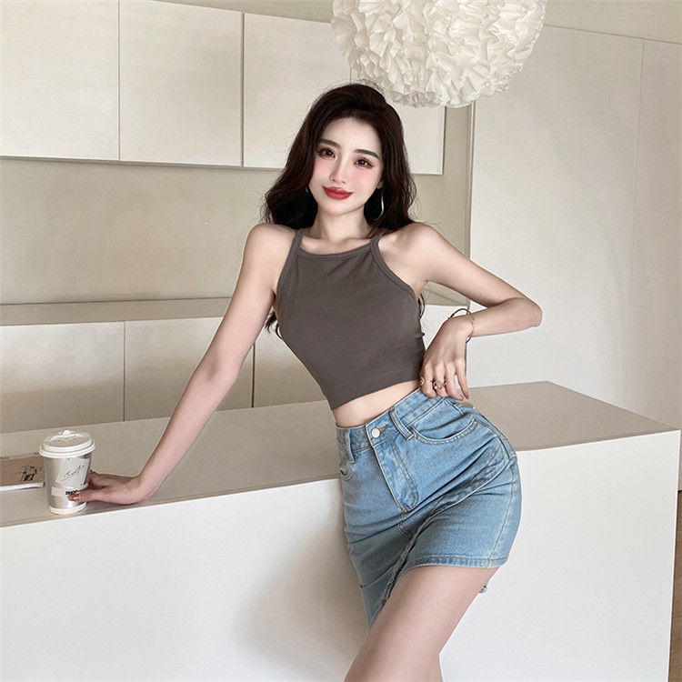 Áo mặc trong cổ yếm 152540 hở lưng có đệm ngực xinh xắn thời trang mùa hè kiểu dáng trẻ trung cá tính cho nữ