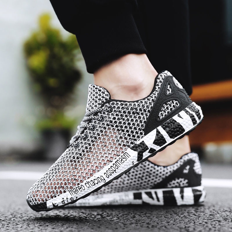 Giày Thể Thao Phối Lưới Thoáng Khí Phong Cách Hàn Quốc Thời Trang Mùa Hè 2022 Cho Nam