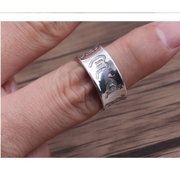 NHẪN KHẮC OM MANI PADME HUM - BÁT NHÃ TÂM KINH  - NH229N - SIZE NHỎ