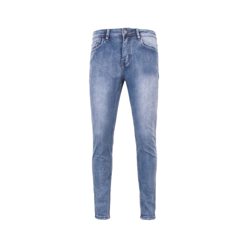 Quần Skinny Jeans Nam-Màu Xanh Đậm-Kiểu Trơn-Chất Liệu Cotton Co Giãn-Ống Đứng Dáng-Ống Ôm Chân Chuẩn Skinny | BigBuy360 - bigbuy360.vn