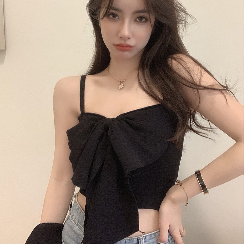 Áo lửng hai dây Xiaozhainv 4 màu thời trang cho nữ
