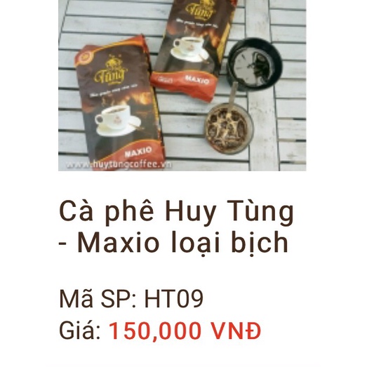 Cà phê Huy Tùng - Maxio loại bịch 500G