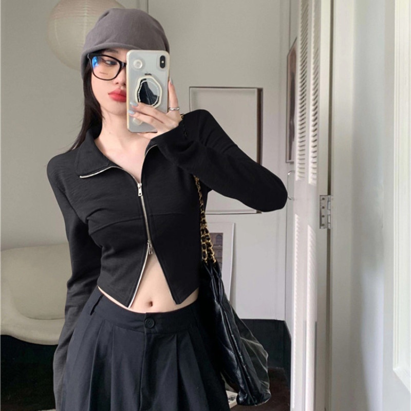 Áo Thun Tay Dài Dáng Ôm Thời Trang Mùa Thu Cho Nữ