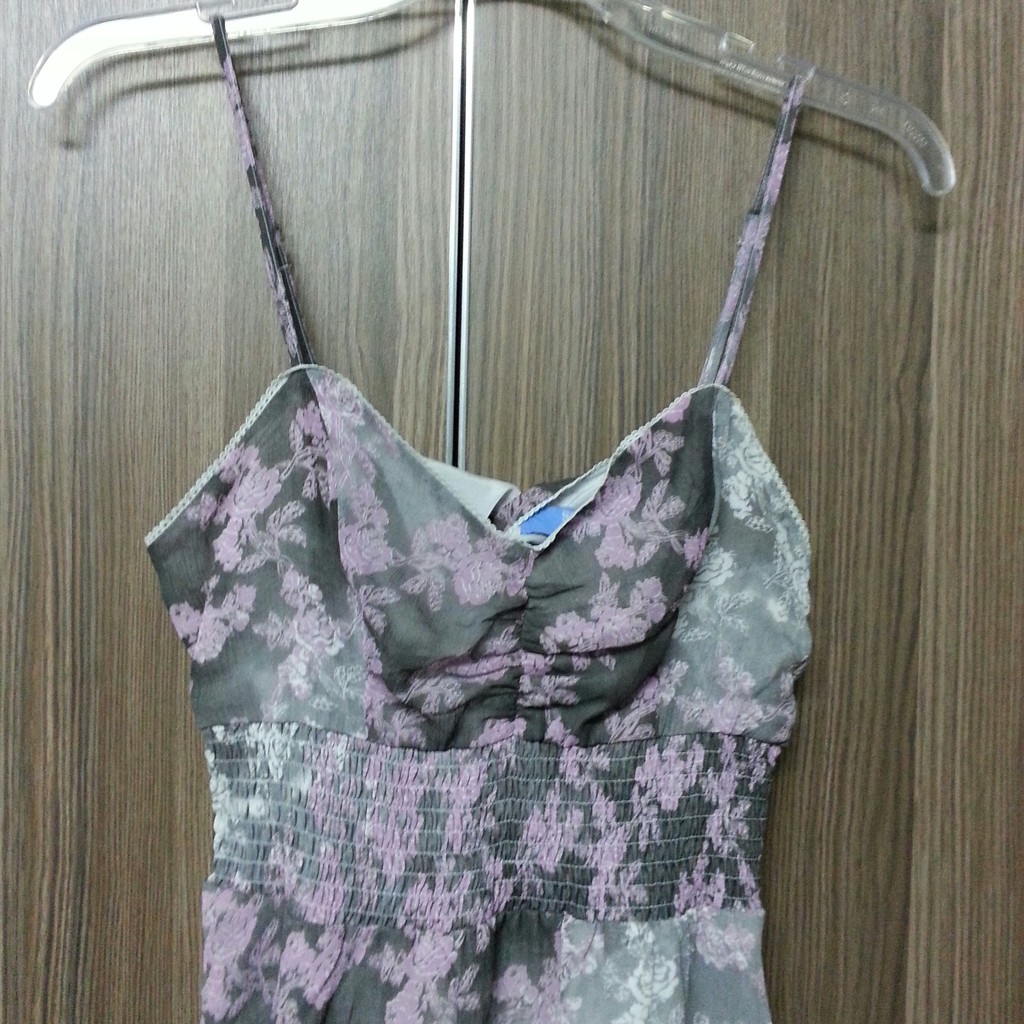 Đầm maxi Vera Wang hai dây hoa