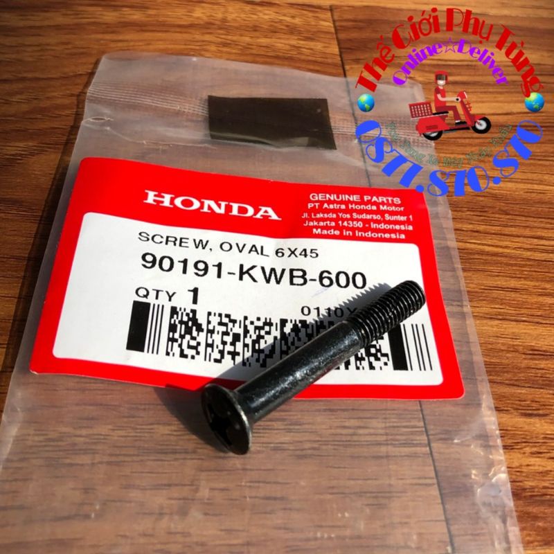 Ốc gù tay lái Vario, AB Zin chính hãng mới - 90191-KWB-600