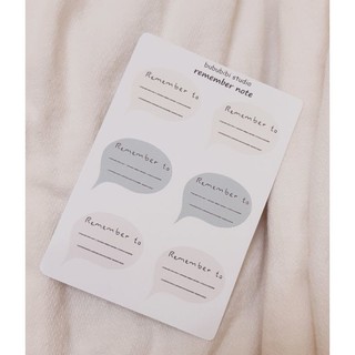 tờ sticker dùng trang trí sổ nhật ký, planner, ghi chú, đánh dấu: remember note