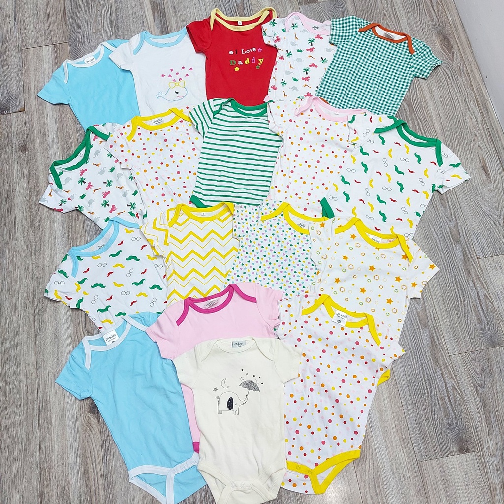 Set 5 body cộc tay màu ngẫu nhiên bé trai, bé gái từ 3-14 kg