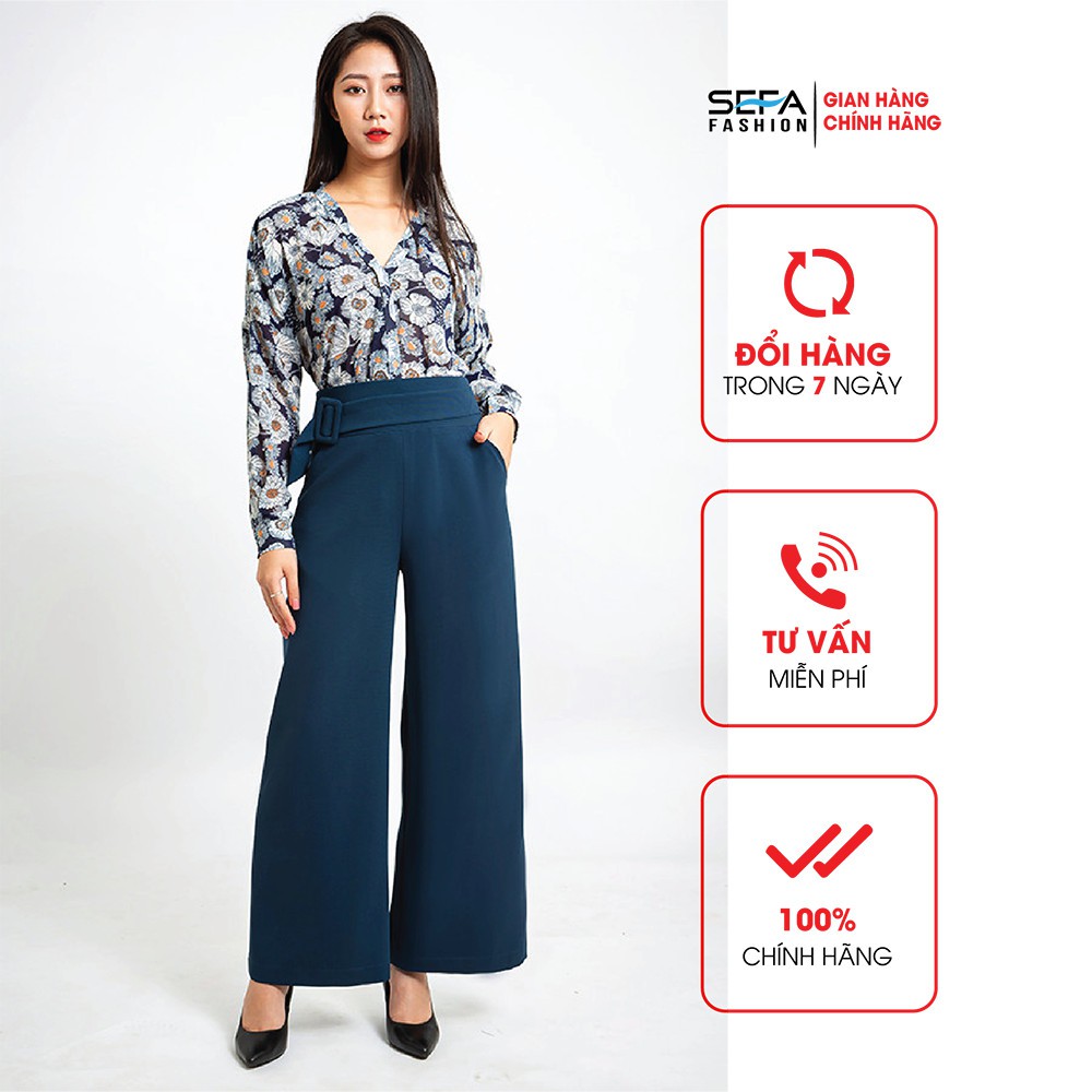 Quần ống rộng SEFA thắt đai cách điệu thanh lịch SFT2002