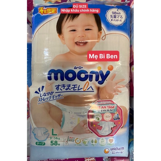 [CỘNG MIẾNG] TÃ DÁN MOONY CAO CẤP SIZE XL44 MIẾNG - Cho bé 12-17kg Nhập khẩu từ Nhật Bản