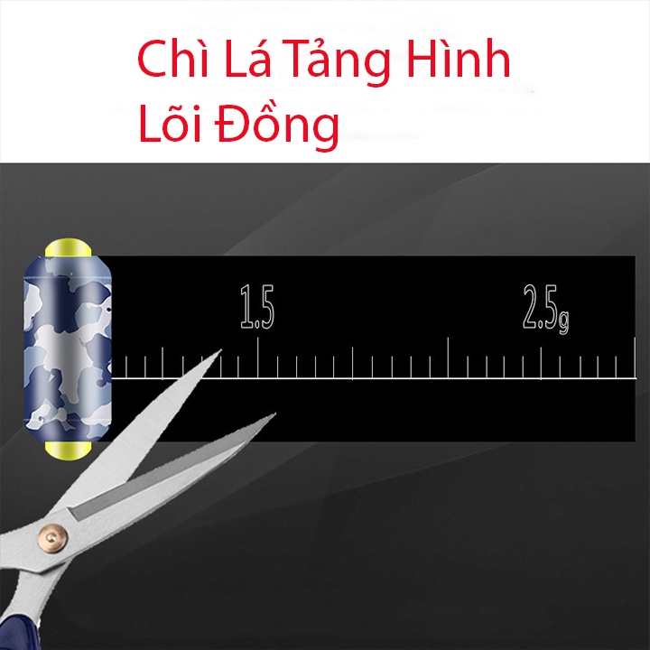 Chì Lá Câu Cá Cuốn Sẵn Chuyên Câu Đài Câu Đơn Có Thanh Cuốn Trì Cao Cấp - PK10