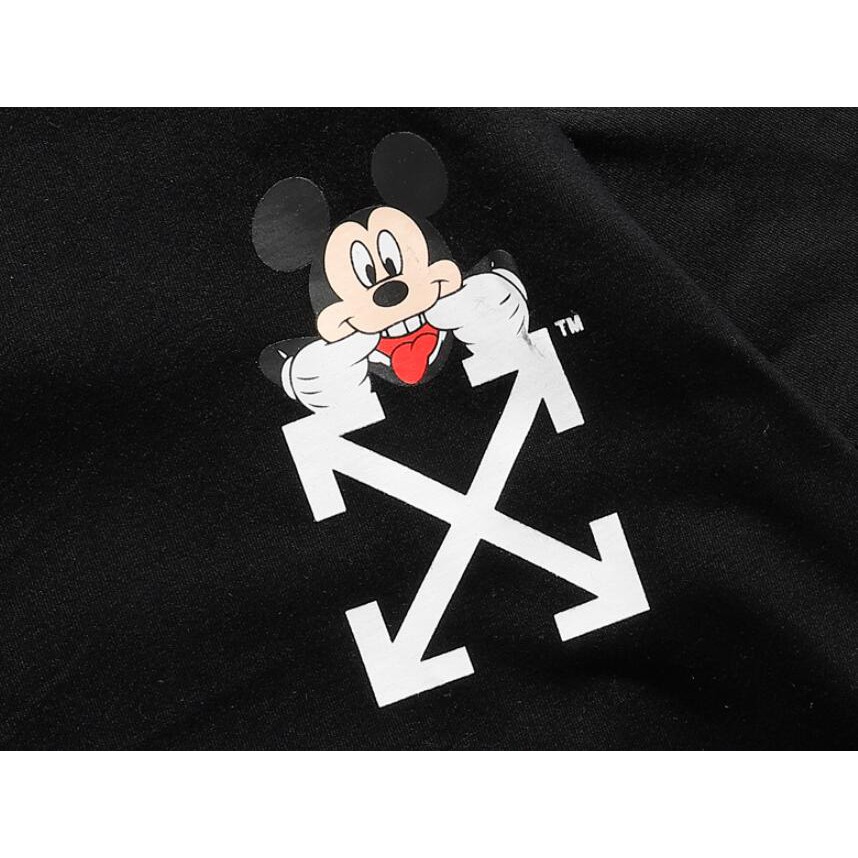 Áo Thun Off-White Tay Ngắn Chất Vải Cotton In Chữ Thời Trang