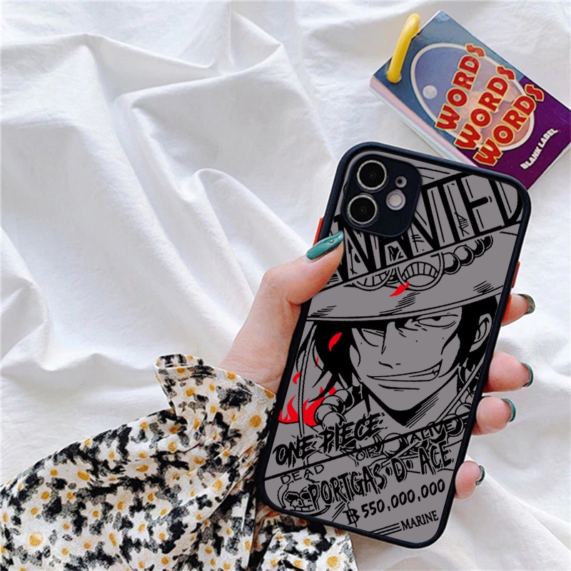 Ốp Điện Thoại Cứng In Hoạt Hình One Piece Cho iPhone 11 13 12 Pro SE 2020 iPhone X XS 8 7 Plus
