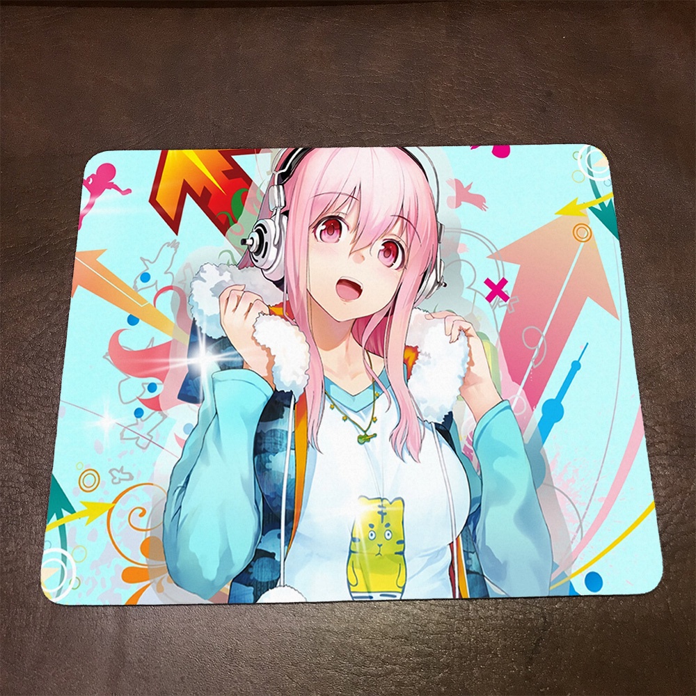 Lót chuột máy tính Anime Super Sonico Wallpapers 1 Mousepad cao su êm ái. Nhận in theo yêu cầu