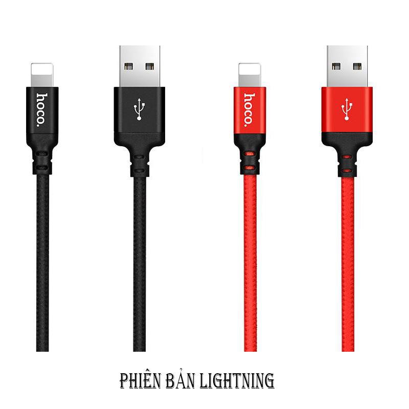 Dây cáp sạc nhanh Hoco X14 Lighting/Type C/Micro USB-Sạc Iphone/Ipad/Android/Android Micro-Chính hãng Hoco